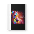 Inspirational Hardcover Journal — 'You Weren't Born to Blend In, You Were Born to Shine' (Colorful Horse)