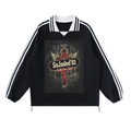 Contrast Lapel Collar Sweatshirt for Men and Women | Unisex Casual Streetwear Pullover