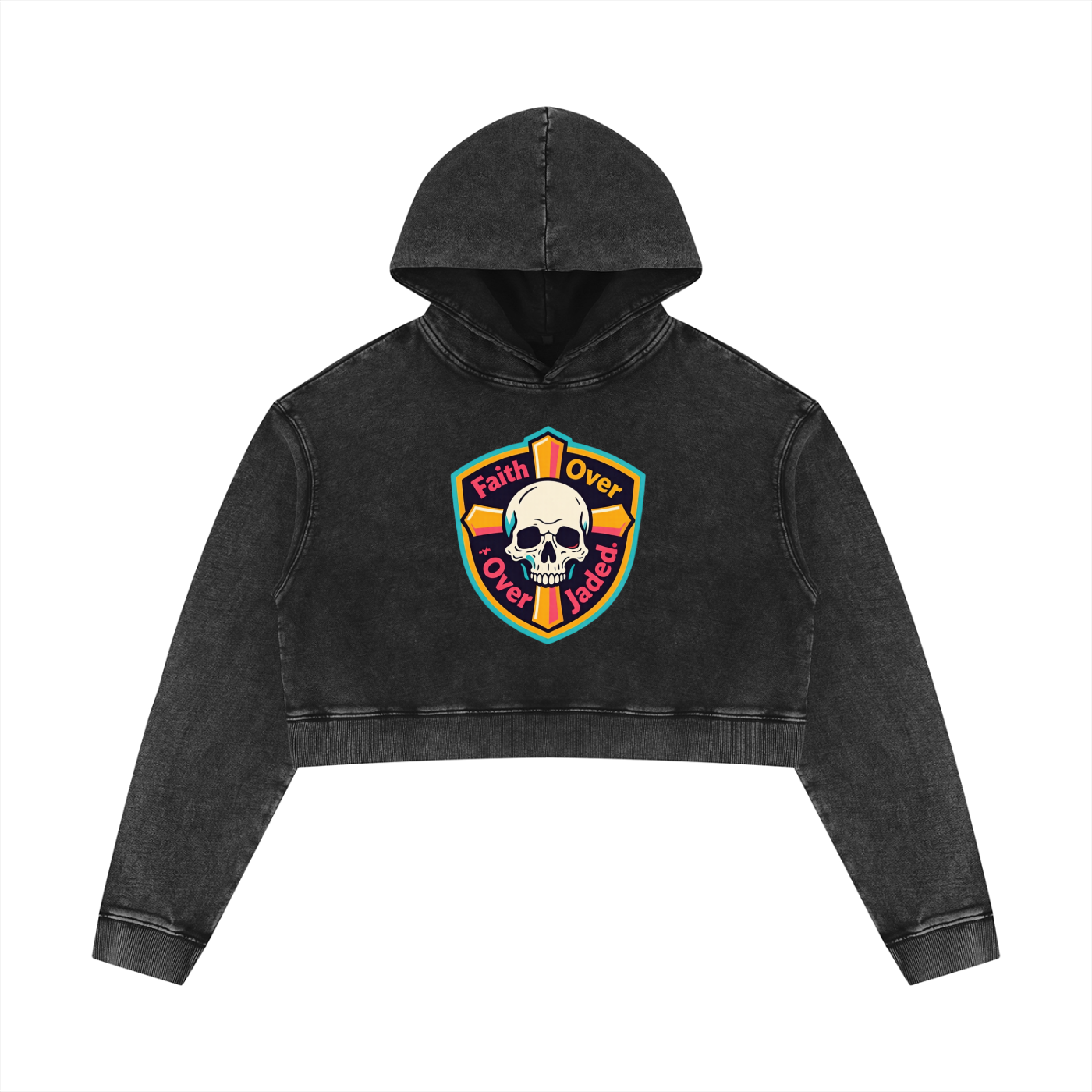 Women’s Mineral Washed Crop Hoodie