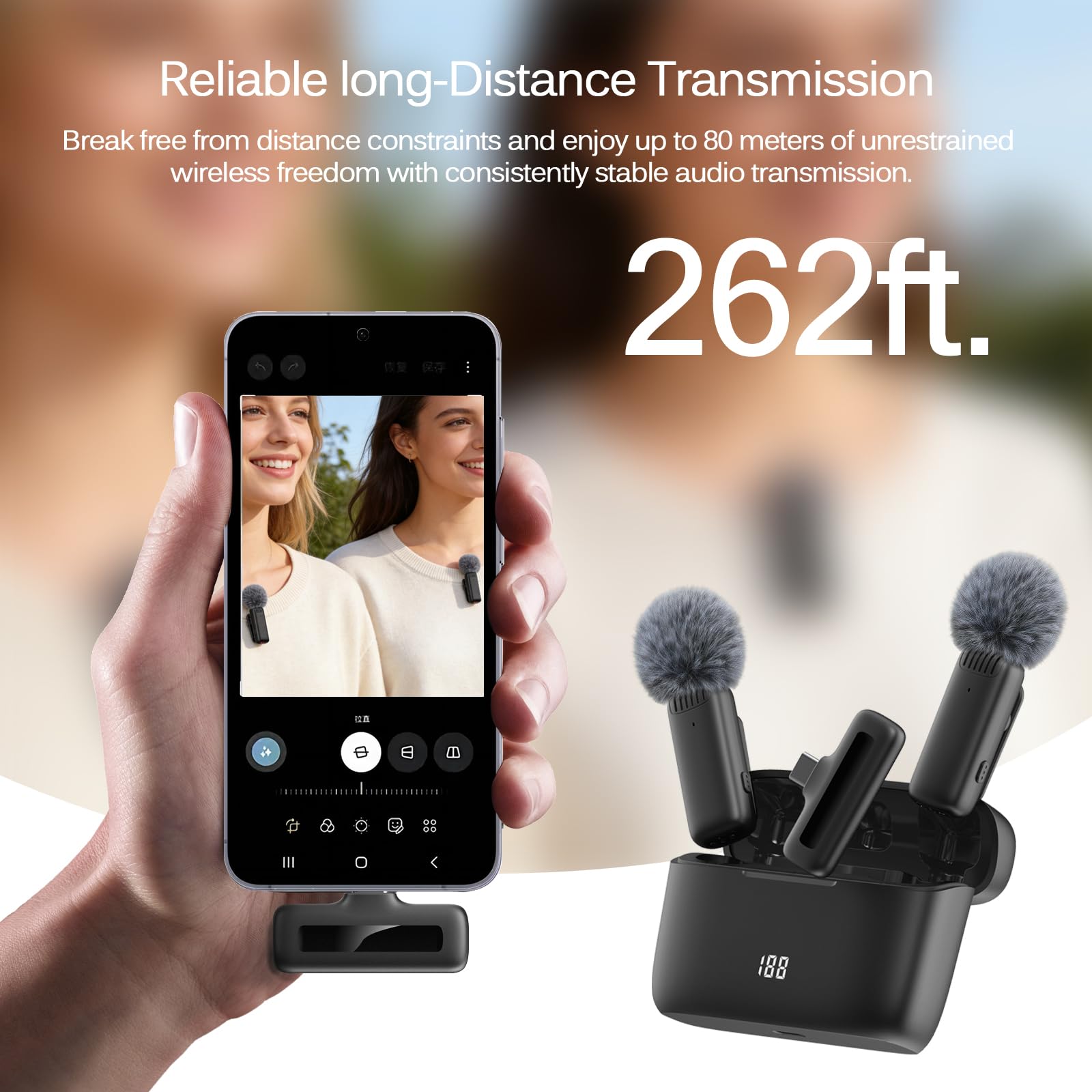 Labstandard Professional Wireless Lavalier Lapel Microphone for iPhone, iPad, mini Video Recording Mic forInterview Video Podcast Vlog YouTube&Livestream, Noise Reduction, Plug &Play