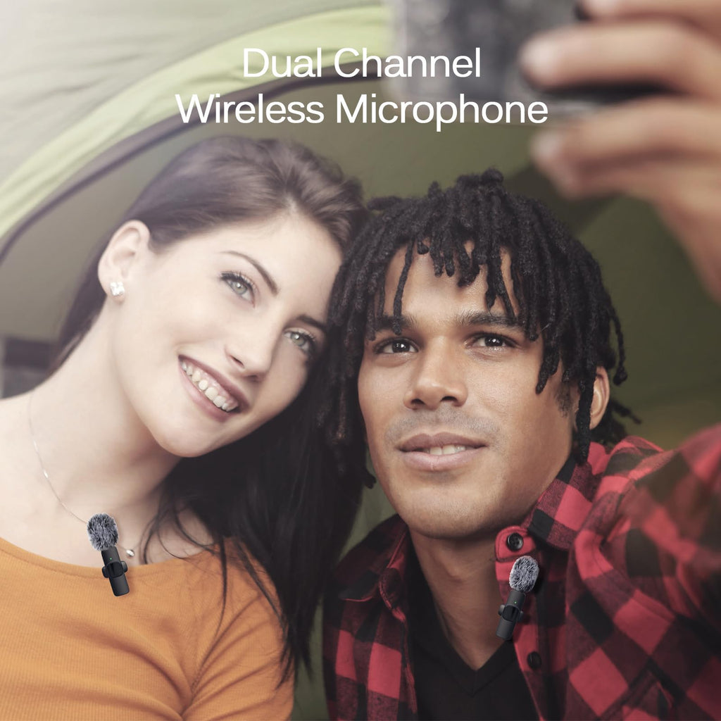 Labstandard Professional Wireless Lavalier Lapel Microphone for iPhone, iPad, mini Video Recording Mic forInterview Video Podcast Vlog YouTube&Livestream, Noise Reduction, Plug &Play