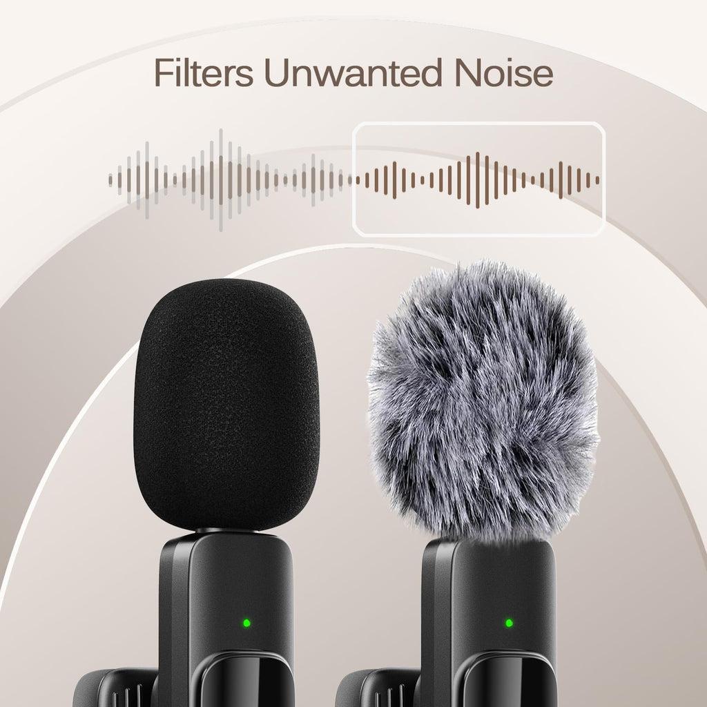Labstandard Professional Wireless Lavalier Lapel Microphone for iPhone, iPad, mini Video Recording Mic forInterview Video Podcast Vlog YouTube&Livestream, Noise Reduction, Plug &Play