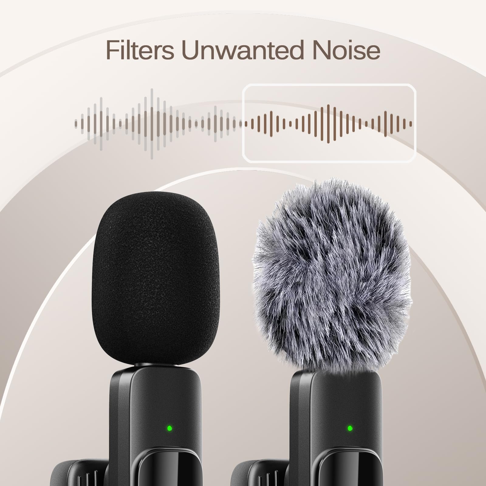 Labstandard Professional Wireless Lavalier Lapel Microphone for iPhone, iPad, mini Video Recording Mic forInterview Video Podcast Vlog YouTube&Livestream, Noise Reduction, Plug &Play