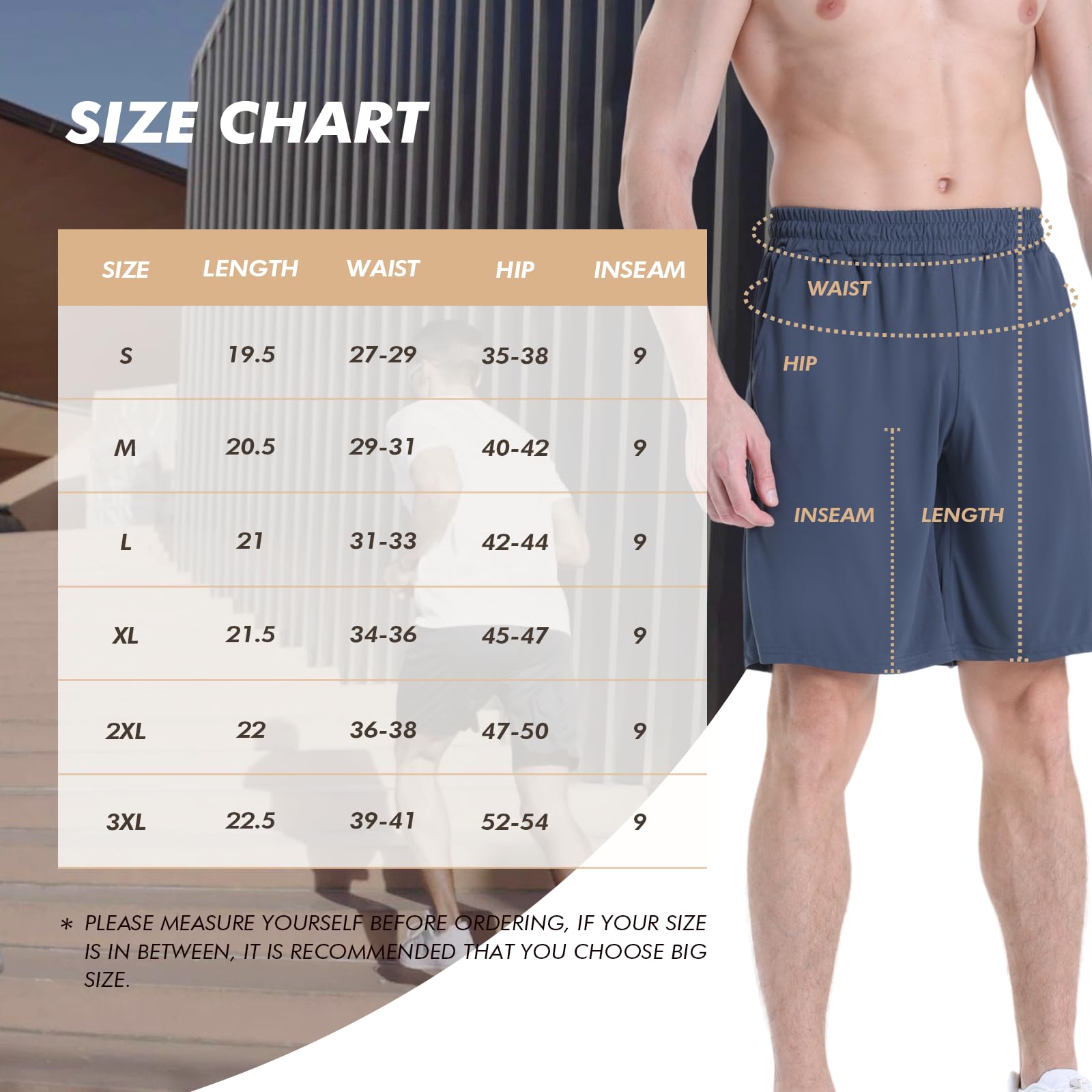 BOOJO 7 Pack Mens Athletic Shorts - Gym Basketball Running Workout Quick Dry Black Shorts with Pockets for Casual Performance