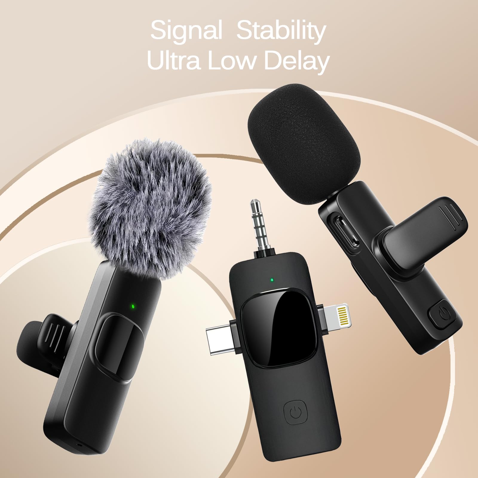 Labstandard Professional Wireless Lavalier Lapel Microphone for iPhone, iPad, mini Video Recording Mic forInterview Video Podcast Vlog YouTube&Livestream, Noise Reduction, Plug &Play