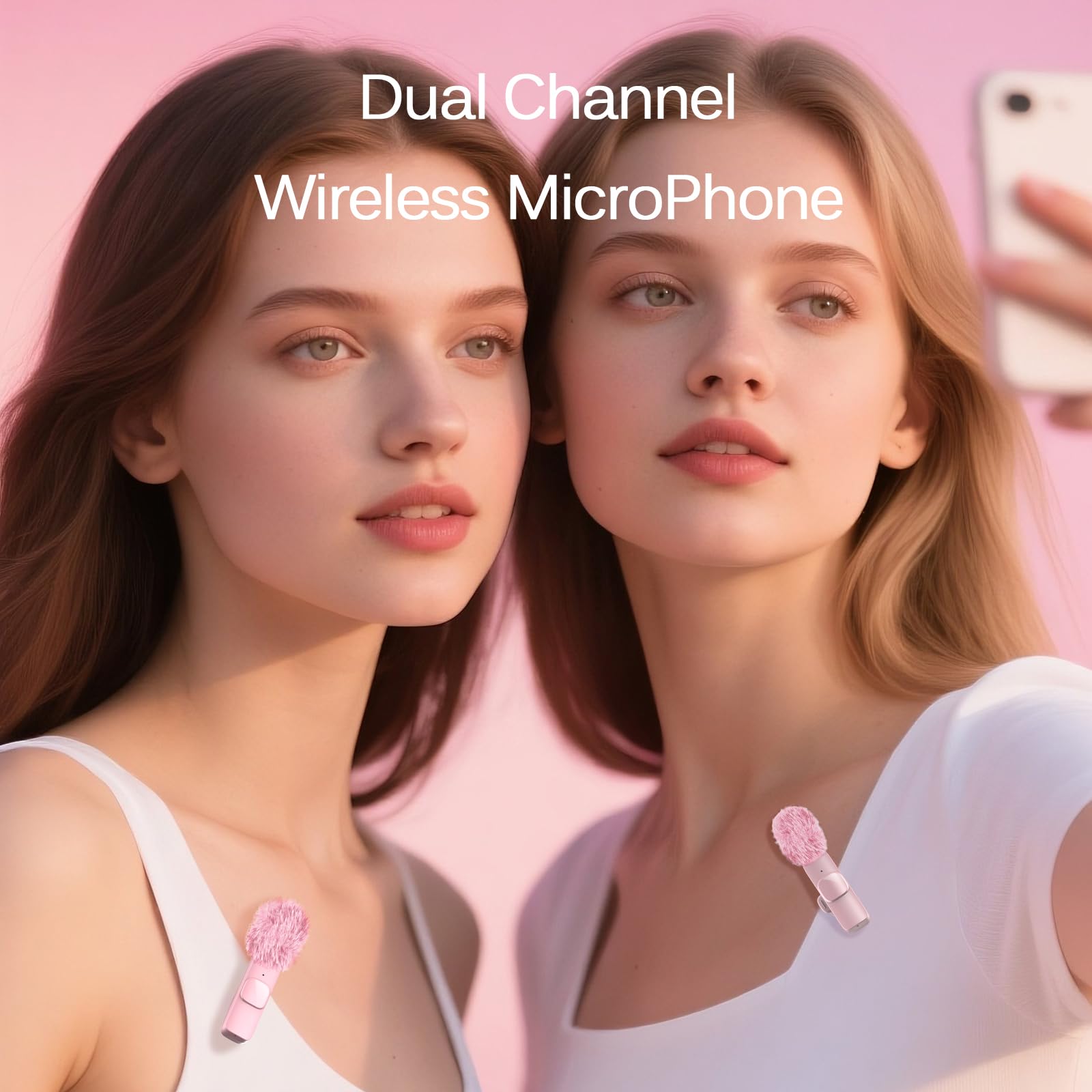 Labstandard Professional Wireless Lavalier Lapel Microphone for iPhone, iPad, mini Video Recording Mic forInterview Video Podcast Vlog YouTube&Livestream, Noise Reduction, Plug &Play