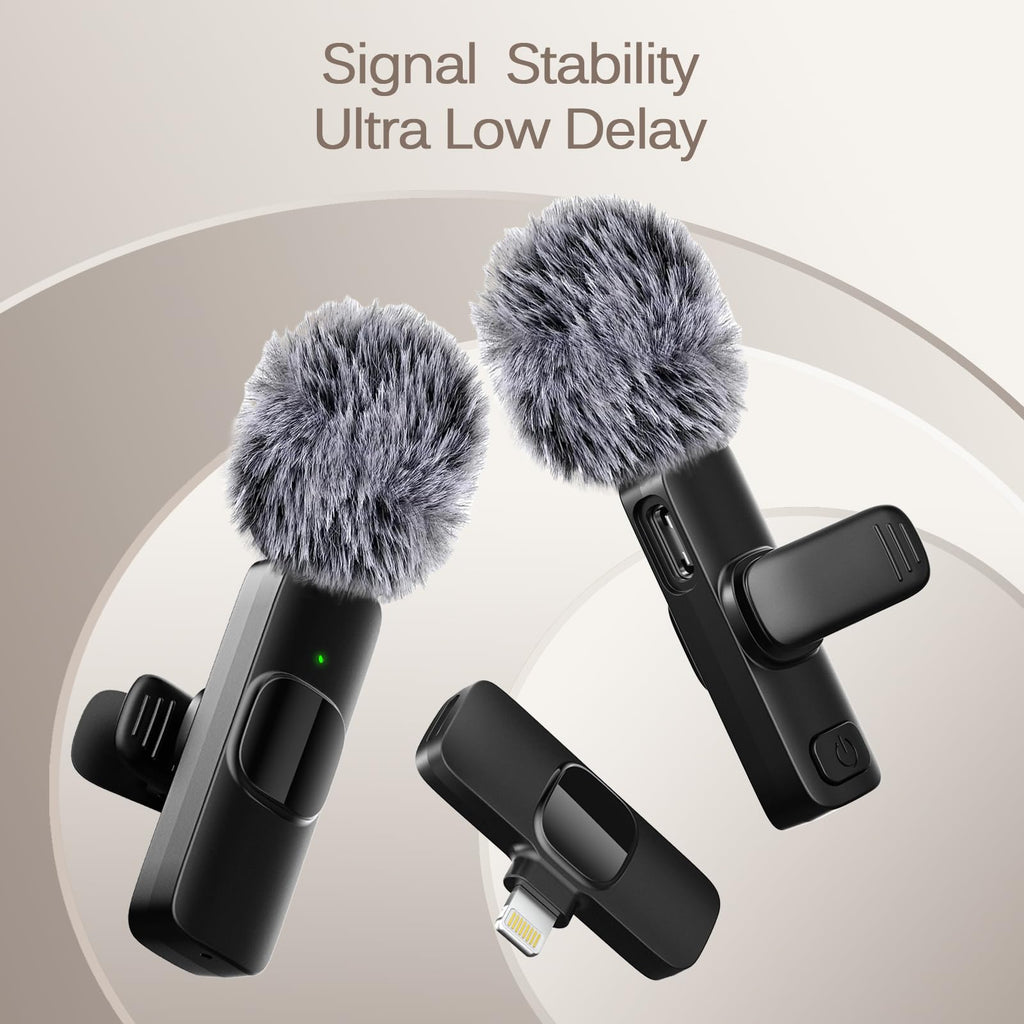 Labstandard Professional Wireless Lavalier Lapel Microphone for iPhone, iPad, mini Video Recording Mic forInterview Video Podcast Vlog YouTube&Livestream, Noise Reduction, Plug &Play