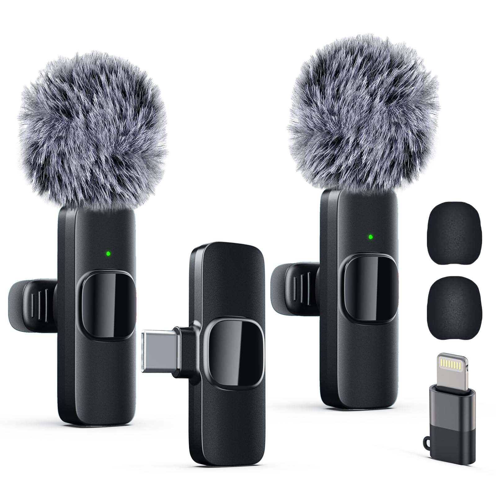Labstandard Professional Wireless Lavalier Lapel Microphone for iPhone, iPad, mini Video Recording Mic forInterview Video Podcast Vlog YouTube&Livestream, Noise Reduction, Plug &Play