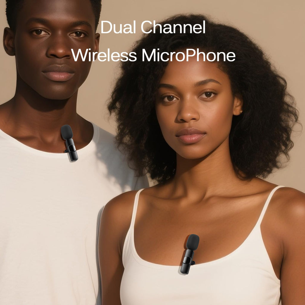 Labstandard Professional Wireless Lavalier Lapel Microphone for iPhone, iPad, mini Video Recording Mic forInterview Video Podcast Vlog YouTube&Livestream, Noise Reduction, Plug &Play