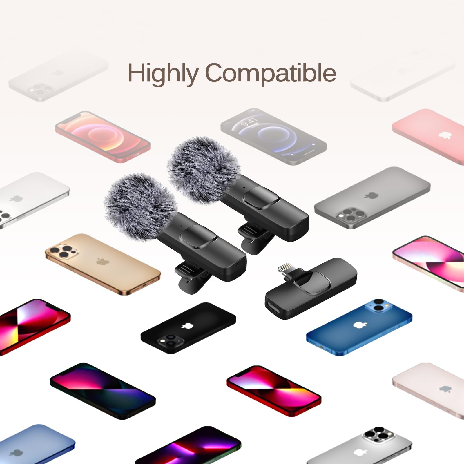Labstandard Professional Wireless Lavalier Lapel Microphone for iPhone, iPad, mini Video Recording Mic forInterview Video Podcast Vlog YouTube&Livestream, Noise Reduction, Plug &Play