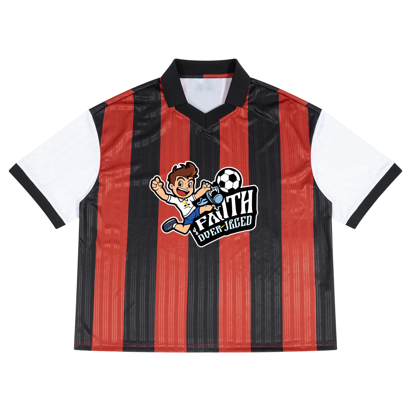 Striped Collared Soccer Jersey Unisex