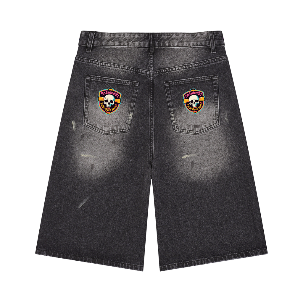 Men’s Vintage Wide Leg Denim Shorts