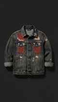 Distressed Denim Hoodie—Urban Cross